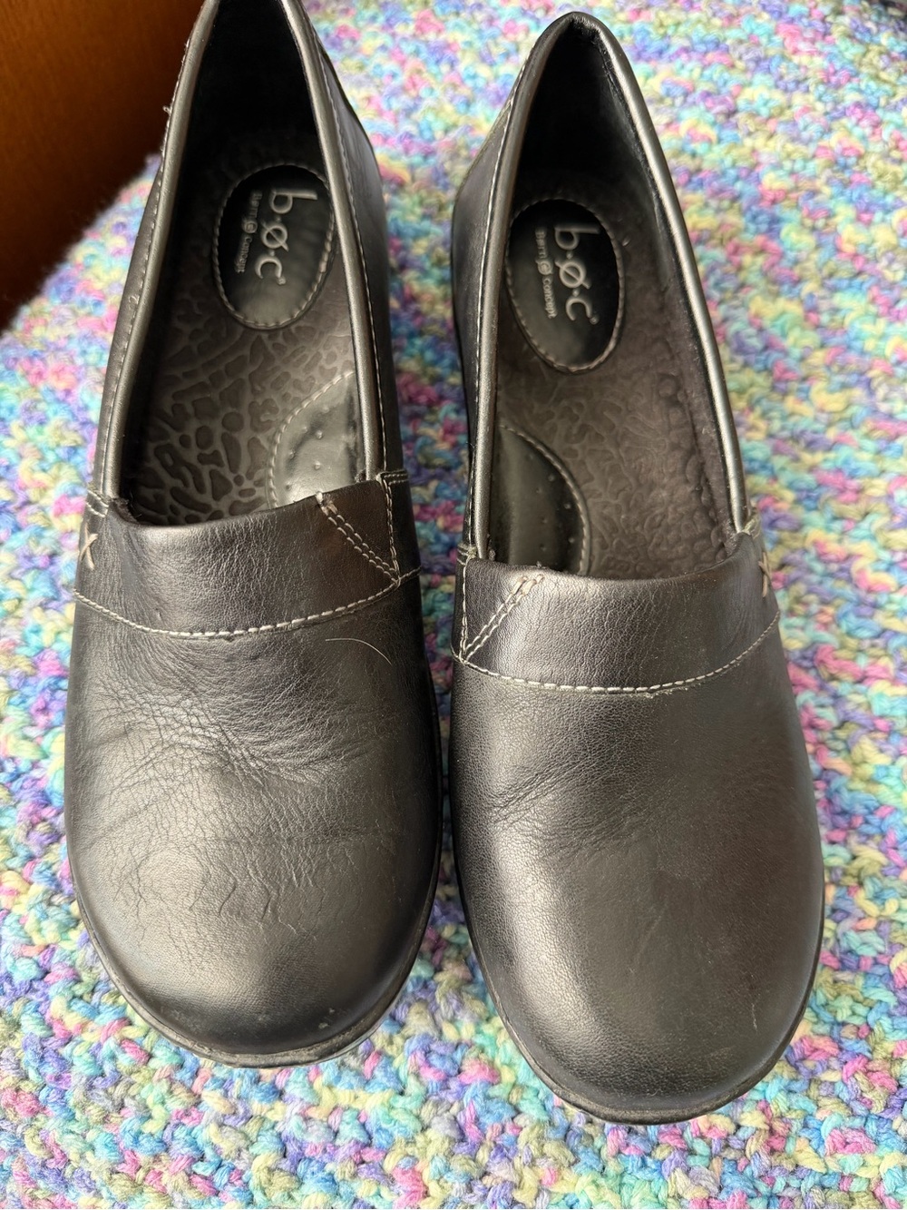 b.o.c. Women Black Slip-On Comfort Shoes